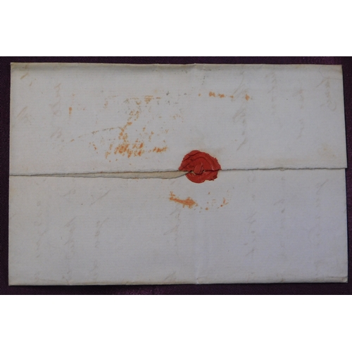 113 - Great Britain 1840 Postal History EL dated 20 Oct 1840 posted to Brighton. Black 2 line Lanbs---- St... 