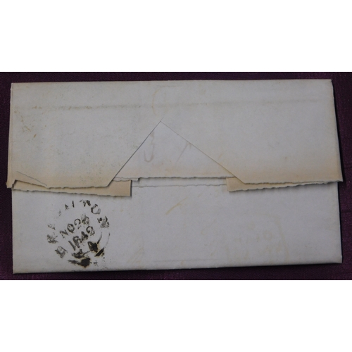 122 - Great Britain 1842 Postal History EL dated Temple Bar Nov 22 1842 posted to Brighton. Manuscript Pai... 