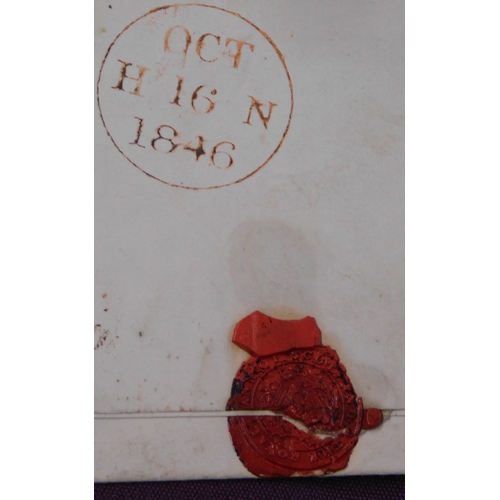 129 - Great Britain 1846 Postal History EL dated Edinburgh 16 Oct 1846 posted to Dalkeith. Manuscript 2 st... 