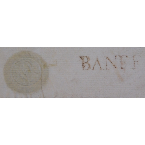 13 - Scotland 1794 - EL Baniff to Bank Office Huntley with SL BANIFF on the reverse