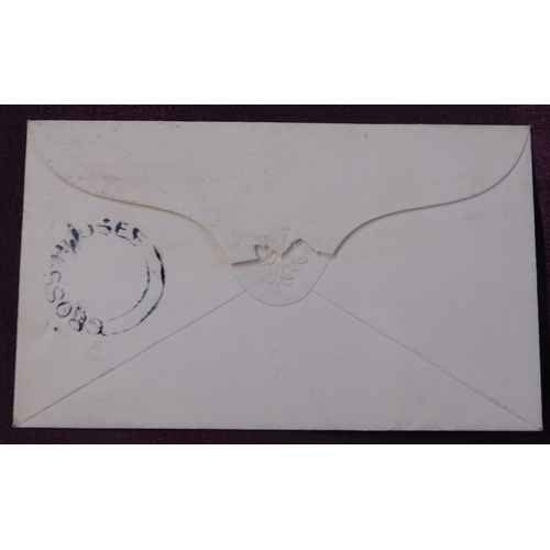 141 - Great Britain 1859 envelope posted within Shrewsbury SG 40, cancelled with Shrewsbury duplex cancel.... 