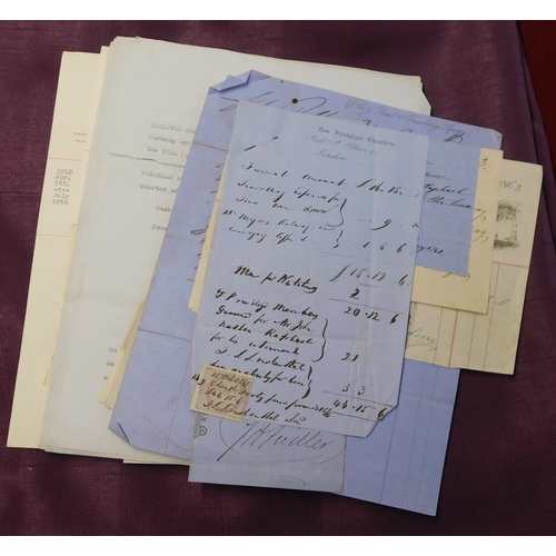 155 - Great Britain Social History 1863-1942 group of documents related to Mr J. Raphael's funeral expense... 