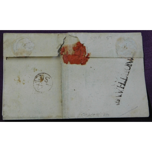 26 - Great Britain Northampton/London 1707 - Free wrapper, red 'Free' to Port Chester, Norfolk Street, St... 