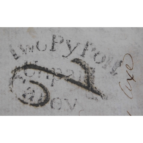 46 - Great Britain London 1816 - EL Lincolnshire with two 'Py post unpaid' with black, H/S '2' rate; 8 o'... 