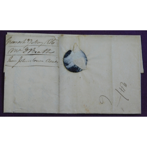 48 - Great Britain 1816 Postal History part of EL dated Greenock 27 May 1816, manuscript 8, Greenock/28 M... 