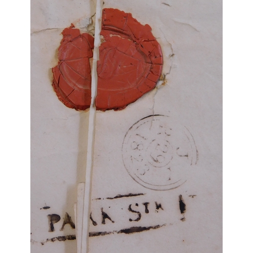 54 - Postal History - 1623 EL London -Tamworth XXX Double rim D/M/Y