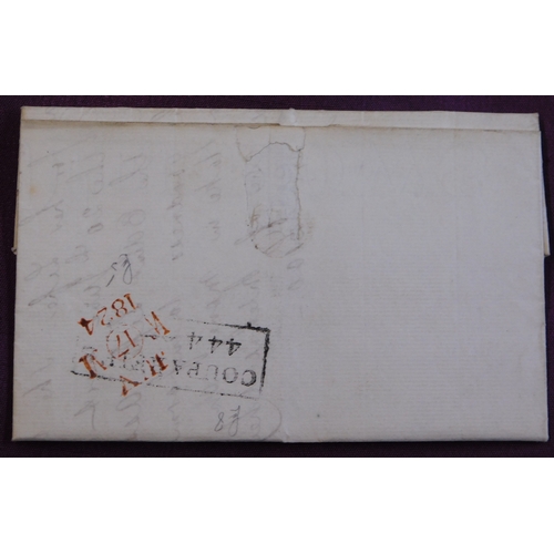 58 - Great Britain 1824 Postal History EL dated Cupar 16 May 1824 posted Edinburgh. Manuscript 7 1/2 boxe... 