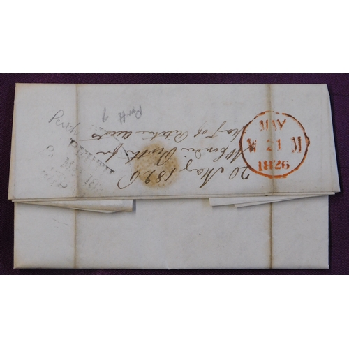 67 - Great Britain 1826 Postal History EL dated Perth 20 May 1826 posted to Edinburgh. Manuscript 7 Perth... 