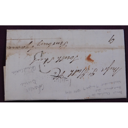 70 - Great Britain 1829 Postal History EL dated Christiania 30 April 1829 posted to Finsbury Square manus... 