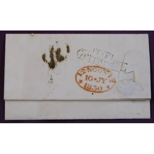 75 - Great Britain 1830 Postal History EL dated Frith St 10 July 1830 posted within London. Manuscript 2,... 