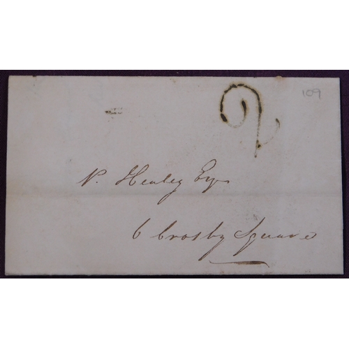 75 - Great Britain 1830 Postal History EL dated Frith St 10 July 1830 posted within London. Manuscript 2,... 