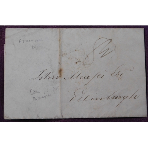 78 - Great Britain 1831 Postal History EL dated 21 Jan 1881 posted to Edinburgh. Manuscript 8 Greenock/22... 