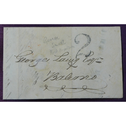 80 - Great Britain 1831 Postal History EL dated Balerno 23 May 1831. Posted within Bolerno, manuscript 2 ... 