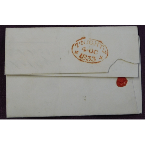 85 - Great Britain 1833 Postal History EL dated 4 Oct 1833 posted within London, manuscript 2 T.P. GT Por... 