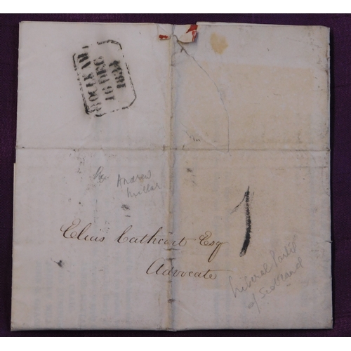 86 - Great Britain 1834 Postal History EL dated Edinburgh 15 Dec 1834. Pre-Printed Liberal Party of Scotl... 