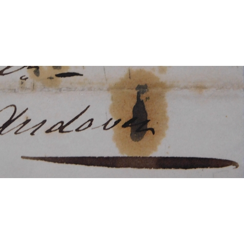 88 - Great Britain 1835 pre-stamp EL dated 30.6.1835 Whitchurch posted to Andover, back cancelled Whitchu... 