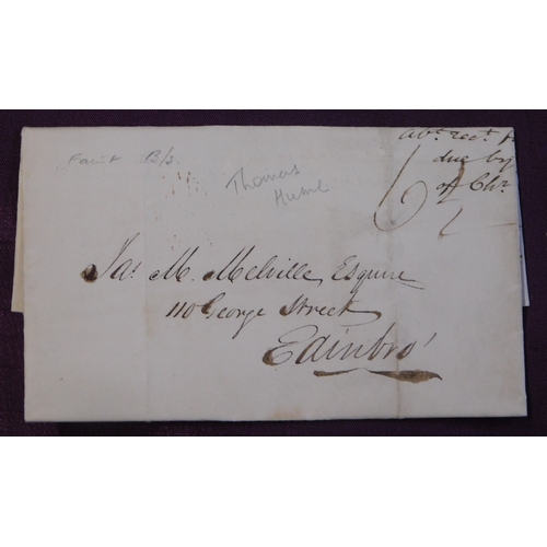 92 - Great Britain 1836 Postal History EL dated 26 April 1836 posted to Edinburgh, manuscript 6.1/2. Red ... 