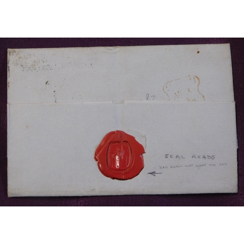 96 - Great Britain 1837 Postal History Wrapper posted within London to Faringdon Square. Manuscript 2 wit... 