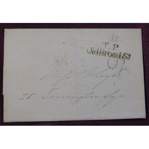 96 - Great Britain 1837 Postal History Wrapper posted within London to Faringdon Square. Manuscript 2 wit... 