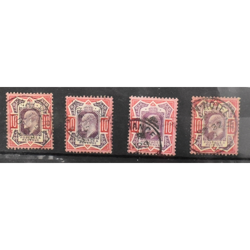 164 - Great Britain 1902-1911 Edward VII 10d, fine and cds examples (4)