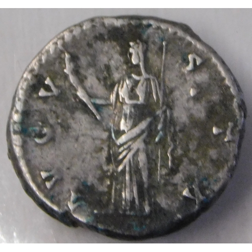 1 - Roman Diva Favsiina Senior Silver Denarius. Rev: Augusta Ceres, stg holding sceptre and long torch. ... 