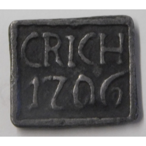 103 - Scottish Church Token 1706 Crich Church, GVF. Scarce