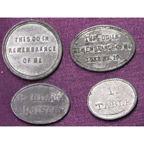 109 - Scottish Church Communion Tokens - 1791 Perth Church Rev: R. Black/ Minister VF, 1873 Auchtermuchty ... 