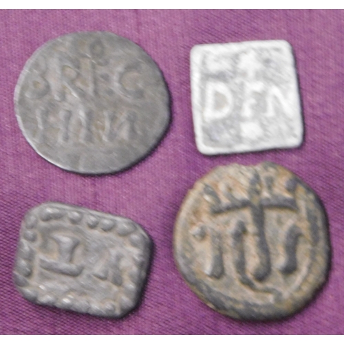 111 - Scottish Church Tokens - 1678 Brechin PC AVF, 18th Century Dunfermline and two others with initials