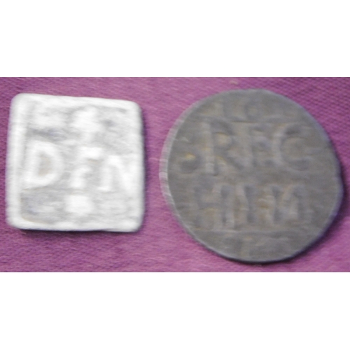 111 - Scottish Church Tokens - 1678 Brechin PC AVF, 18th Century Dunfermline and two others with initials