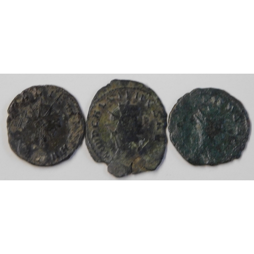 16 - Roman Gallienus AE Antoninianus. Rev: APPOLINI Griffin walking left together with two more examples.... 