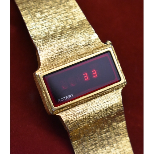 231 - Men's Wrist Watch from 1976. Classic and vintage Rotary Men's LED Quartz Digital Watch. In original ... 