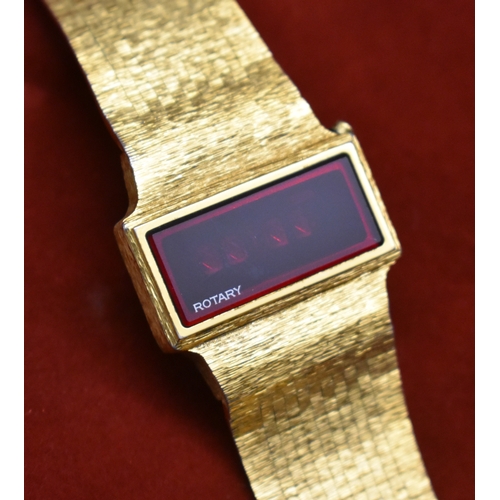 231 - Men's Wrist Watch from 1976. Classic and vintage Rotary Men's LED Quartz Digital Watch. In original ... 