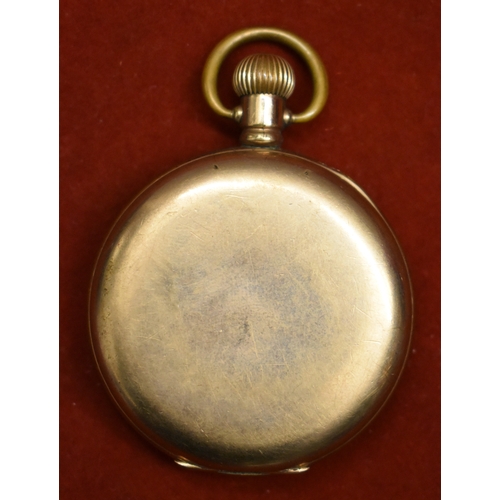 239 - 9ct Rose Gold Pocket Watch Albert, with Plated Open Faced Pocket Watch. 9ct Gold Albert measures app... 