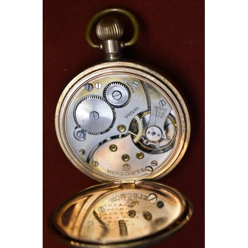 239 - 9ct Rose Gold Pocket Watch Albert, with Plated Open Faced Pocket Watch. 9ct Gold Albert measures app... 