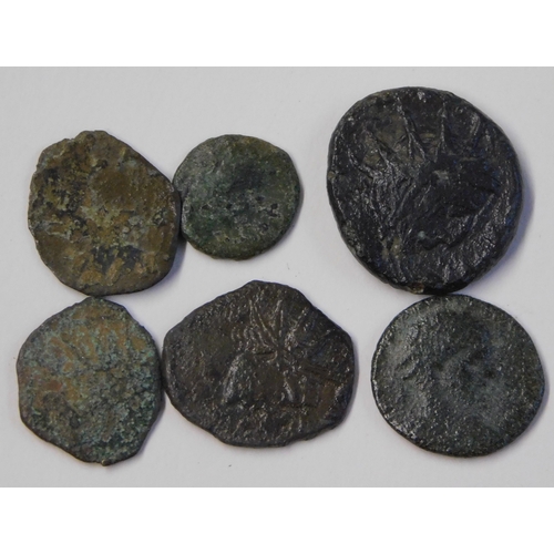 26 - Roman Brass Dupondius / Copper As of Faustina Junior, together with 5 others, worn, unidentified. (6... 