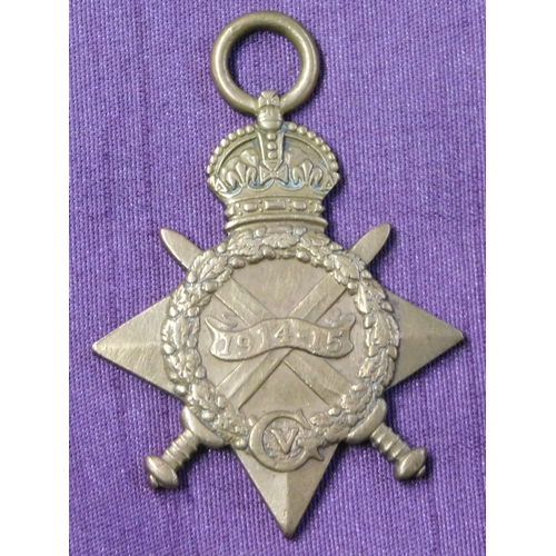 265 - British 1914-1915 Star to 12513 Pte J. Blackburn King's Own Scottish Borderers