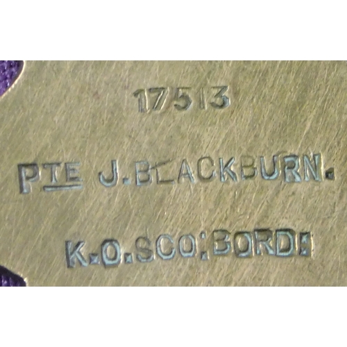 265 - British 1914-1915 Star to 12513 Pte J. Blackburn King's Own Scottish Borderers