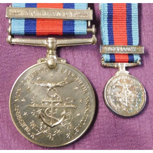 266 - British WWII six place 8th Army and Normandy Medal group and three miscellaneous medals awarded to F... 