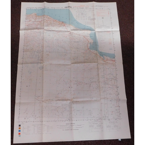 294 - Egypt and Cyrenaica 1:250,000 series - sheet 2 Derna. MDR 1006/1753. Folding map in colour 25 by 35 ... 