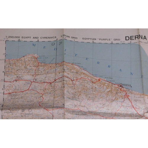 294 - Egypt and Cyrenaica 1:250,000 series - sheet 2 Derna. MDR 1006/1753. Folding map in colour 25 by 35 ... 