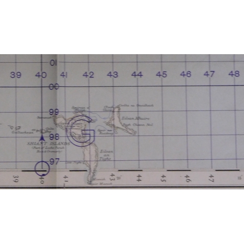 296 - Scotland War Office Edition, 'Stornoway', sheet 14, ordnance survey map, published 1950, folded