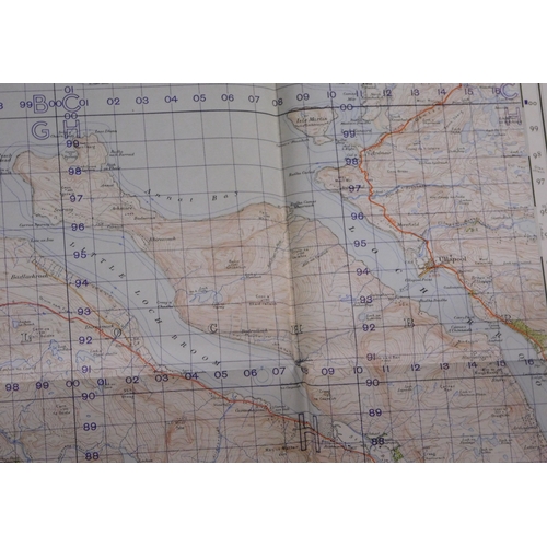 297 - Scotland - 'Ullapool & Loch Ewe' War office Edition, sheet 19, Ordnance survey map, published 1949 f... 