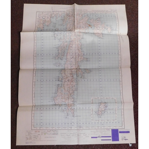 299 - Scotland War office Edition - ordnance Survey - sheet 4, south mainland (Shetland Islands) folded, m... 