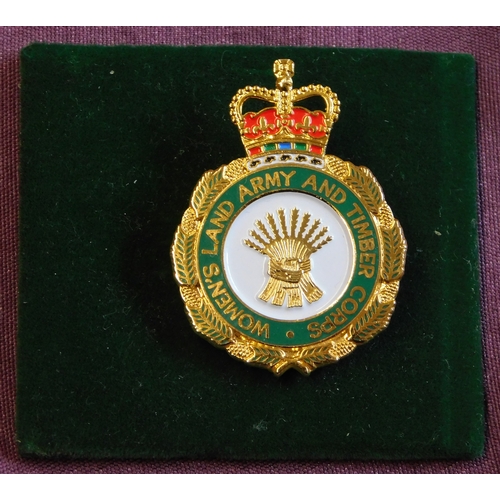 302 - British Womens Land Army & Timber Corps EIIR pin badge, made by Firmin in gilt and enamel.