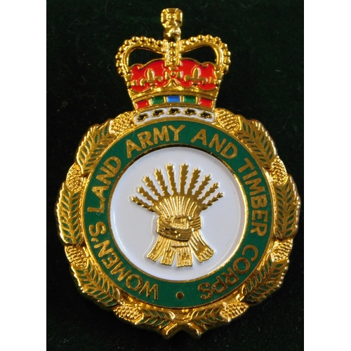 302 - British Womens Land Army & Timber Corps EIIR pin badge, made by Firmin in gilt and enamel.