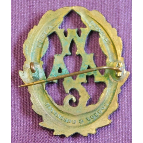 310 - British WWI Women's Army Auxiliary Corps (WAAC), made by Bent & Parker Ltd., Birmingham & London. Br... 