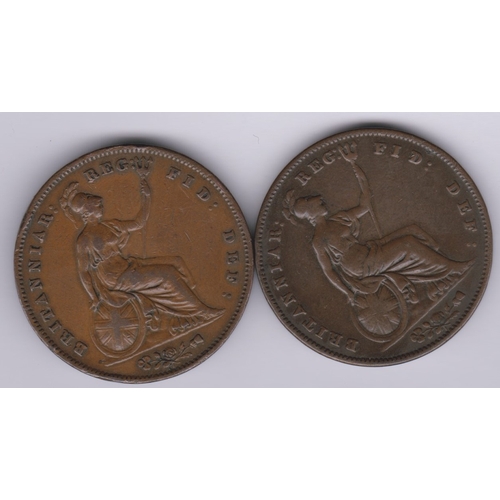 63 - Great Britain 1858 OT Victoria Penny, VF and 1859 Victoria Penny, VF (2 in total)