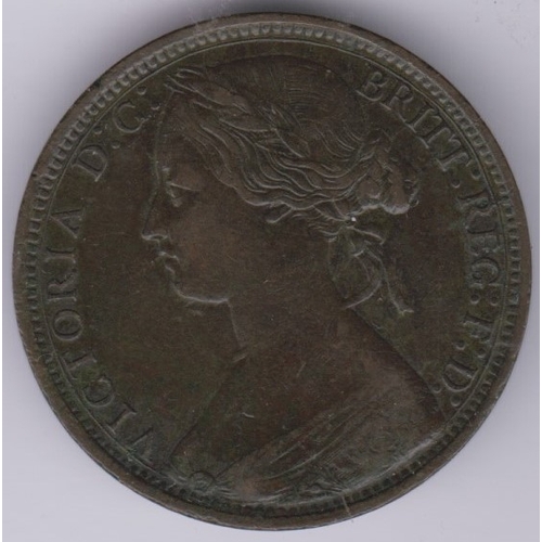 65 - Great Britain 1872 Penny, EF