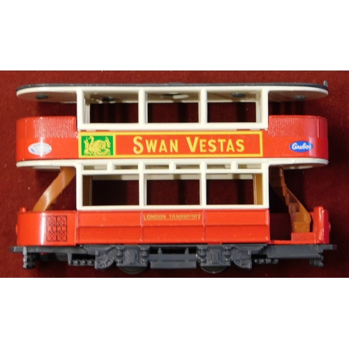 698 - Matchbox. Buses (x4). Y5 1930 Leyland Titan TD1. Y15 Preston Tramcar Robinson. Y15  Preston Tramcar ... 