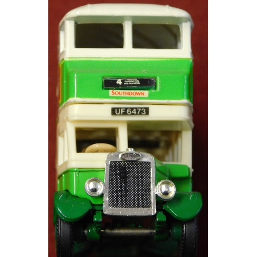 698 - Matchbox. Buses (x4). Y5 1930 Leyland Titan TD1. Y15 Preston Tramcar Robinson. Y15  Preston Tramcar ... 